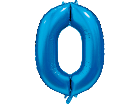 Foilballoon 34" no. 0 satin blue