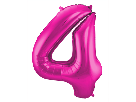 Ballon Chiffre 4 Magenta  86cm