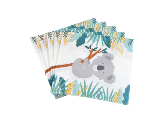 SET DE 20 SERVIETTES EN PAPIER 3 PLIS 33*33CM KOALA