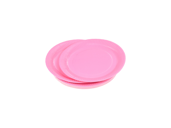 SET DE 20 ASSIETTES VITAMINE EN CARTON D18CM ROSE SANS FILM PLASTIQUE