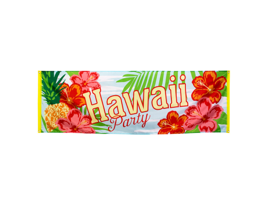 Bannière polyester 'Hawaii party'