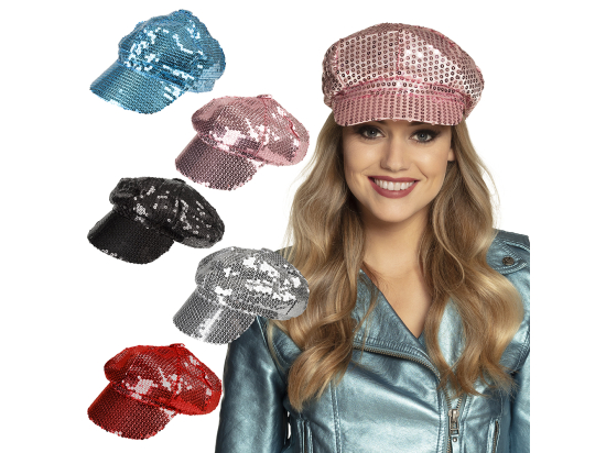 Pc. Casquette Sequins (Coloris au choix)