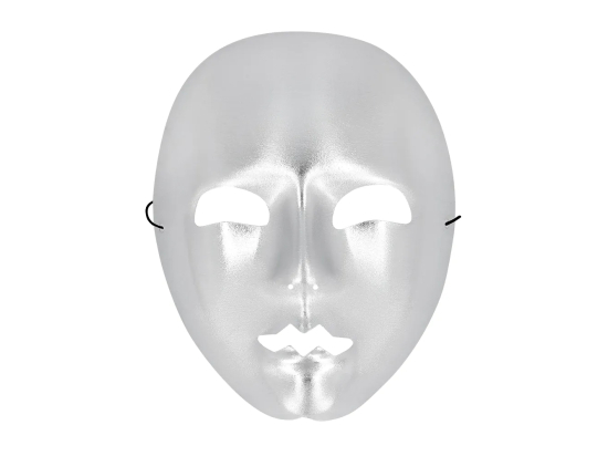 Pc. Masque visage Mime argent