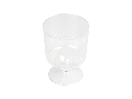 VERRES A PIED EN PLASTIQUE REUTILISABLE 15CL TRANSPARENT