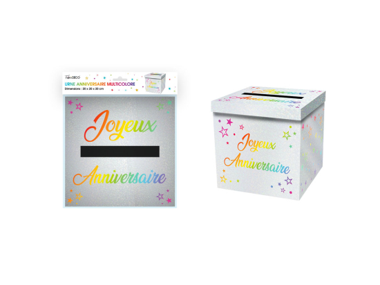 Urnes métallique Anniversaire - Couleur : Multicolore