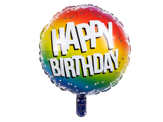 Ballon en aluminium 'Happy Birthday'