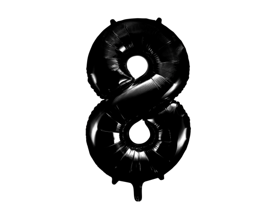 Foilballoon 34" no. 8 black