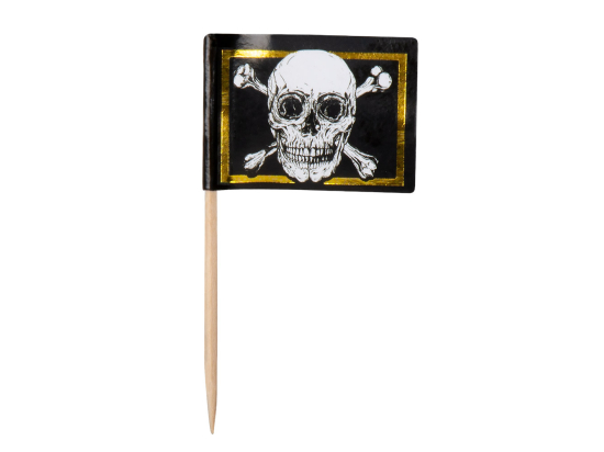 Set 24 Bâtonnets de drapeau Pirates