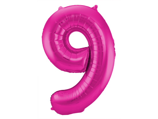 Ballon Chiffre 9 Magenta 86cm