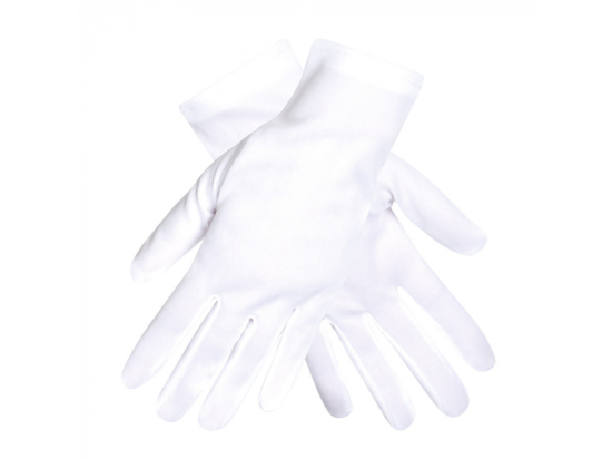 Paire Gants Blanc poignet Basic Taille M/L