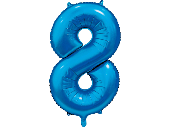 Foilballoon 34" no. 8 satin blue