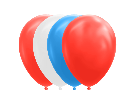 Ballon Bleu Blanc Rouge - Basique