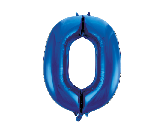 Foilballoon 34" no. 0 blue