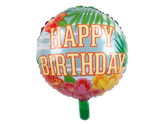 Ballon en aluminium Paradise 'Happy Birthday'