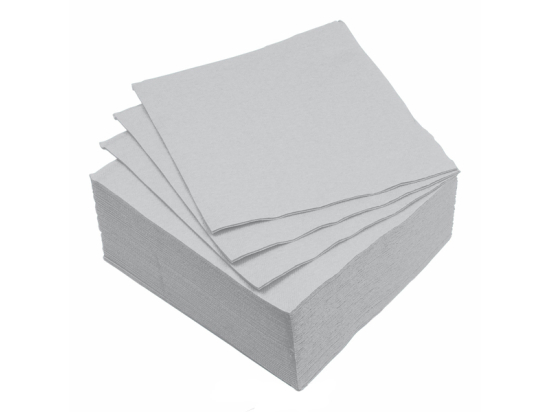 SET DE 40 SERVIETTES VITAMINE EN PAPIER 2 PLIS 38*38CM GRIS