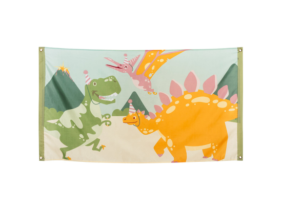 Drapeau polyester Dino party