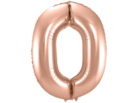 Ballon Chiffre 0 Rose Gold 86cm
