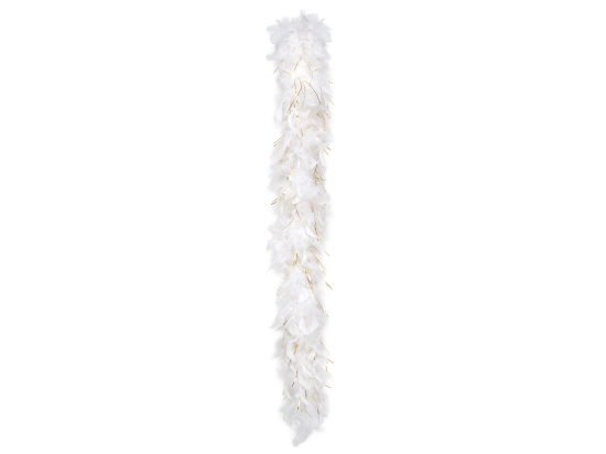 Feather boa Blanc & Or 50 g Glamour