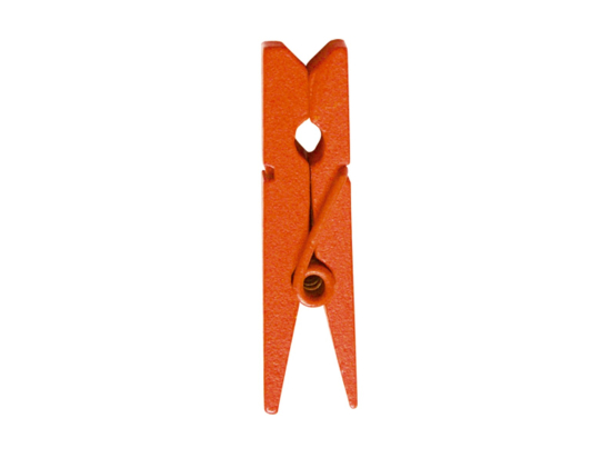 Mini pince en bois Orange