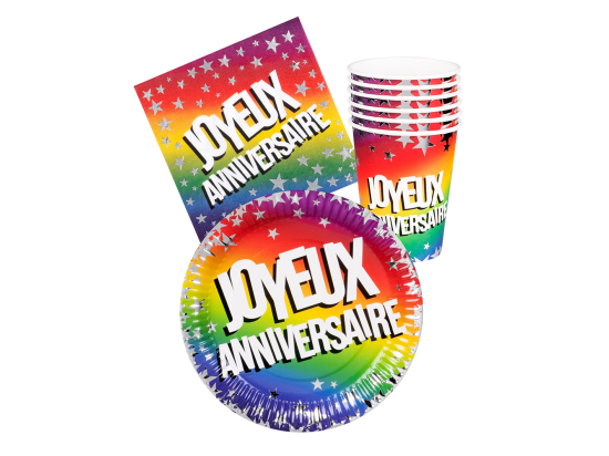 Set de table 'Joyeux Anniversaire'