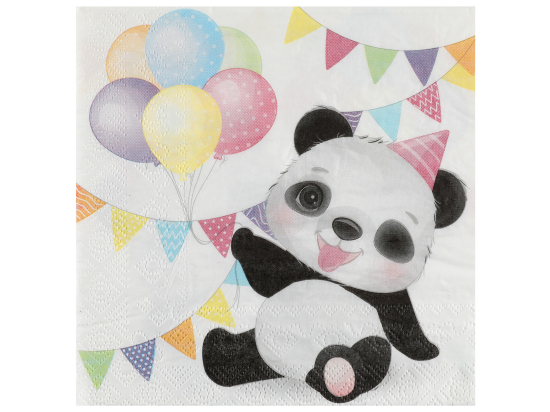 Serviette Panda Multicolore