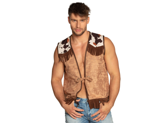 Gilet Western camel