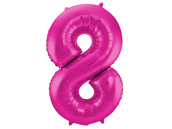 Ballon Chiffre 8 Magenta 86cm