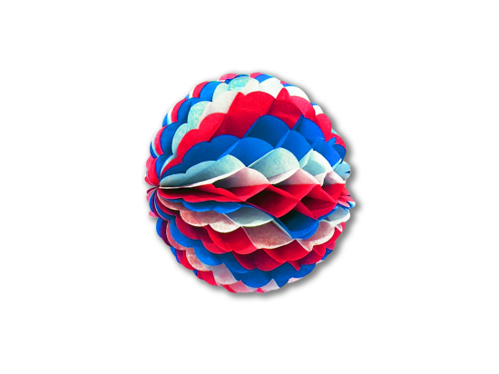 Boule en papier alvéolé Tricolore France