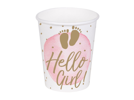 Set 10 Gobelets en papier 'Hello Girl!'