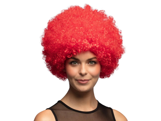 Perruque Afro Rouge