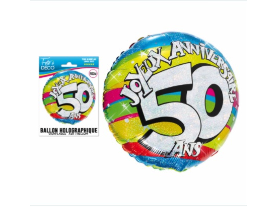 Ballon Holographique 50 Ans