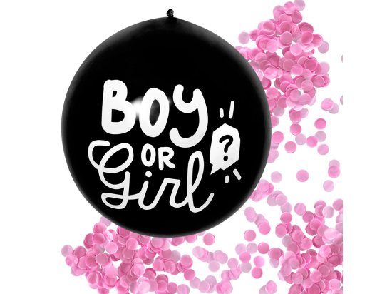 Ballon de confettis en latex 'Boy or Girl'