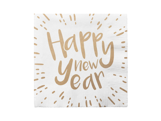 Set 20 Serviettes en papier 'Happy New Year'
