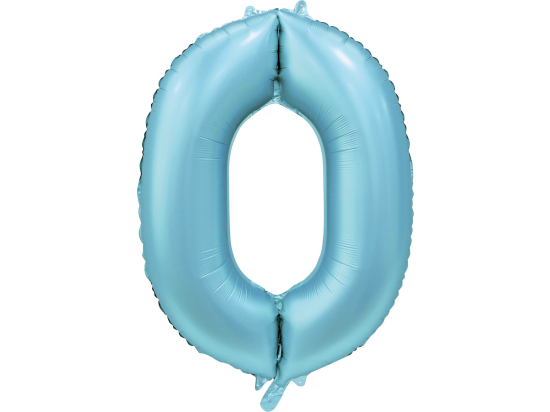 Foilballoon 34" no. 0 satin light blue