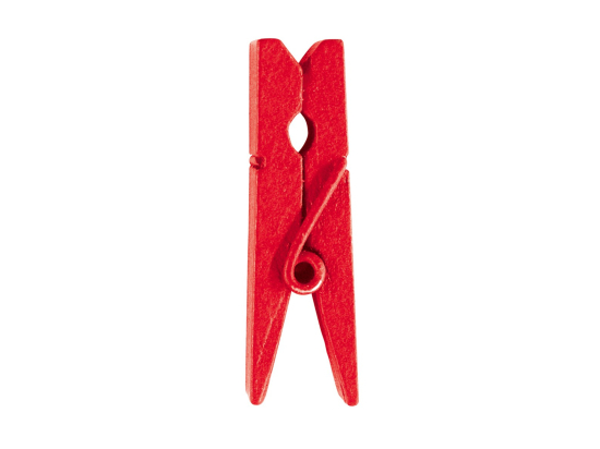 Mini pince en bois Rouge