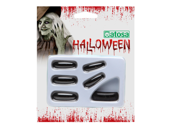 FAUX ONGLES HALLOWEEN NOIRS