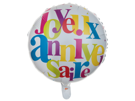 Ballon Alu Joyeux Anniversaire festif Multicolore