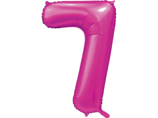 Foilballoon 34" no. 7 satin hotpink