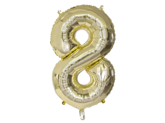 Ballon en aluminium '8' or