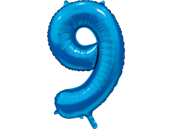 Foilballoon 34" no. 9 satin blue