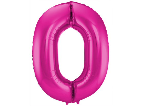 Ballon Chiffre 0 Magenta 86cm