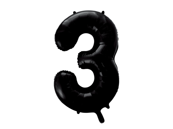 Foilballoon 34" no. 3 black