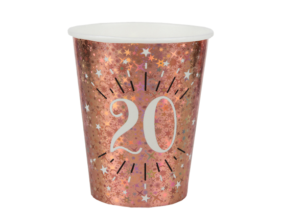 Gobelet Âge étincelant rose gold 20 ans