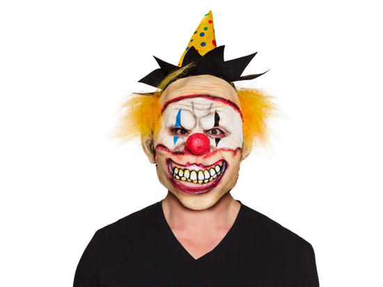 Masque tête latex Freaky clown
