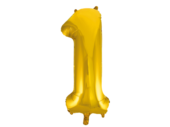 Foilballoon 34" no. 1 gold