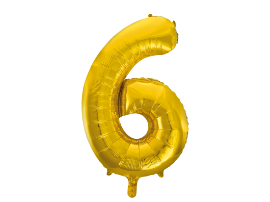 Foilballoon 34" no. 6 gold