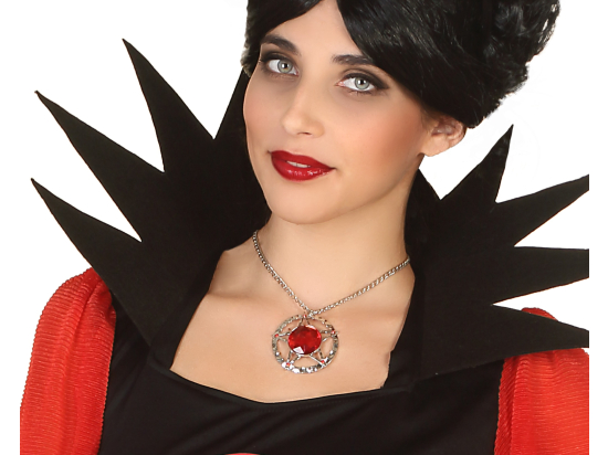 COLLIER HALLOWEEN SAPHIR ROUGE 43 CM