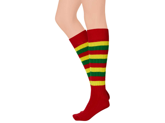 APOLLO CHAUSSETTES HAUTES ROUGE/JAUNE/VERT, 41/47