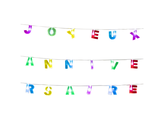 Guirlande lumineuse 'Joyeux Anniversaire'