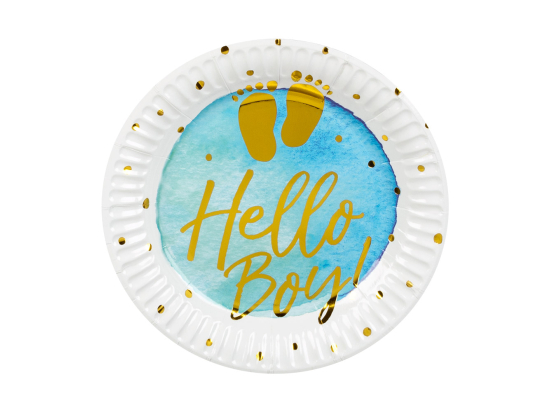 Set 6 Assiettes en papier 'Hello Boy!'